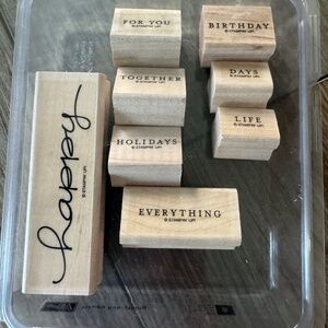 Stampin' Up! Stamp Set Happy Everything for Holidays, Birthdays. Friendship